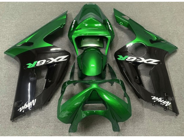 2003-2004 Vert Brillant & Noir ZX6R Carénage 2003-2004 Vert Brillant & Noir ZX6R Carénage