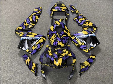 2003-2004 Violet & Jaune Camo CBR600RR Carénage