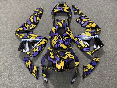 2003-2004 Violet & Jaune Camo CBR600RR Carénage