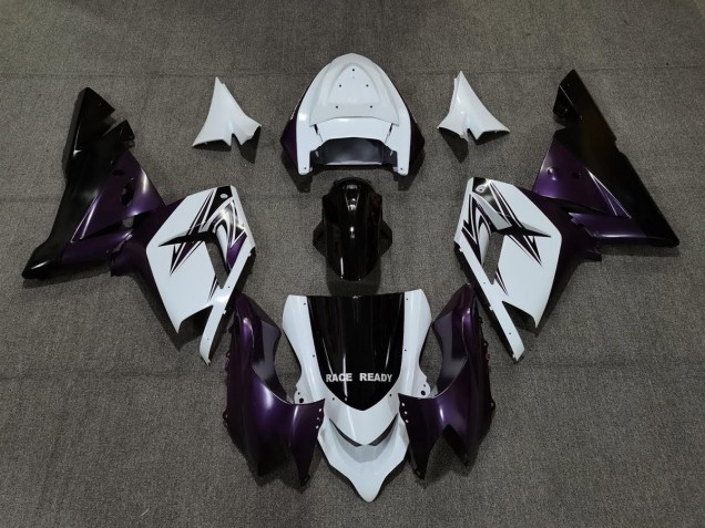 2004-2005 Blanc Violet & Noir ZX10R Carénage 2004-2005 Blanc Violet & Noir ZX10R Carénage
