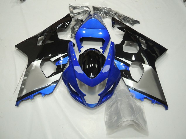 2004-2005 Bleu Noir & Argent GSXR 600-750 Carénage 2004-2005 Bleu Noir & Argent GSXR 600-750 Carénage