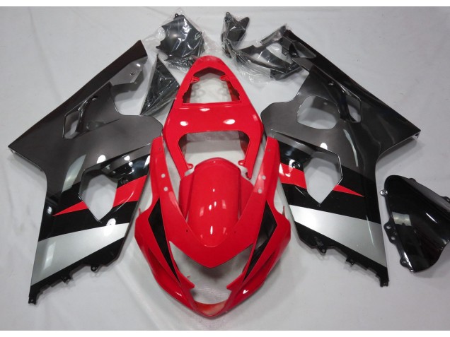 2004-2005 Brillant Rouge & Argent GSXR 600-750 Carénage 2004-2005 Brillant Rouge & Argent GSXR 600-750 Carénage
