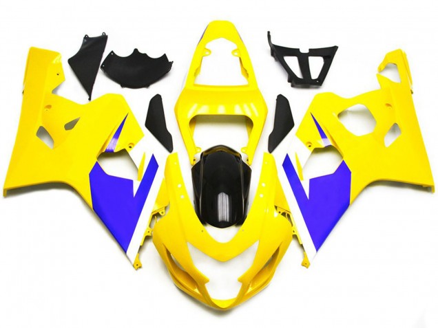 2004-2005 Jaune Brillant & Bleu Vif Personnalisé GSXR 600-750 Carénage 2004-2005 Jaune Brillant & Bleu Vif Personnalisé GSXR 600-750 Carénage
