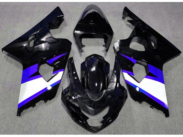 2004-2005 Noir Brillant & Bleu GSXR 600-750 Carénage