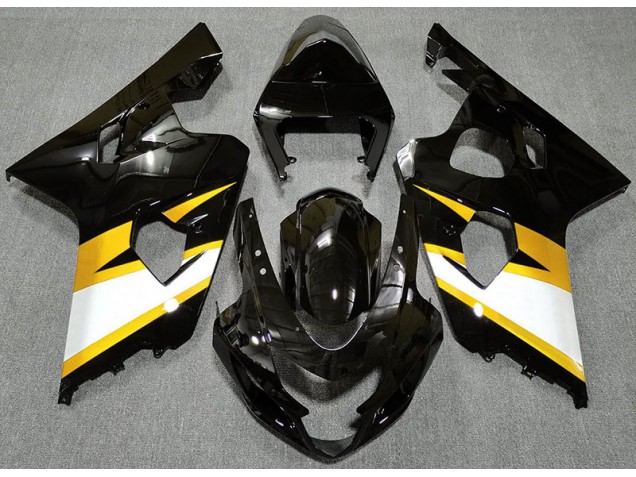 2004-2005 Noir Brillant & Jaune GSXR 600-750 Carénage 2004-2005 Noir Brillant & Jaune GSXR 600-750 Carénage