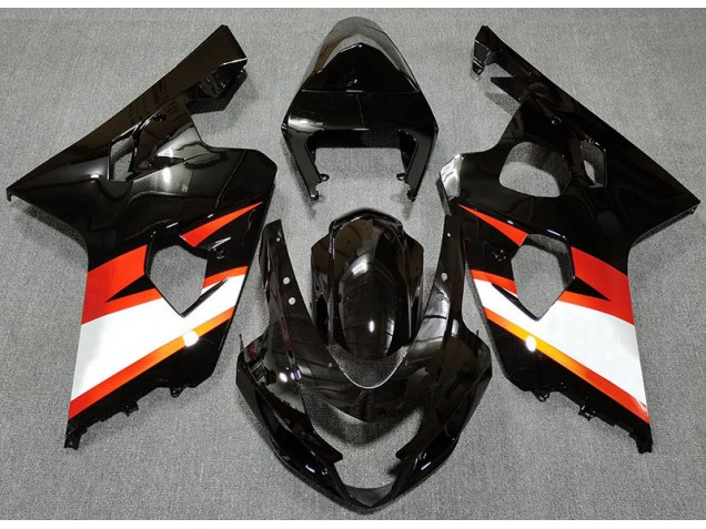 2004-2005 Noir Brillant & Orange GSXR 600-750 Carénage 2004-2005 Noir Brillant & Orange GSXR 600-750 Carénage