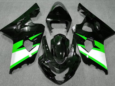 2004-2005 Noir Brillant & Vert GSXR 600-750 Carénage