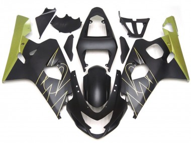 2004-2005 Noir Mat & Or Corona Personnalisé GSXR 600-750 Carénage