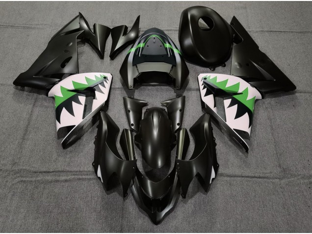 2004-2005 Noir Mat & Vert ZX10R Carénage 2004-2005 Noir Mat & Vert ZX10R Carénage