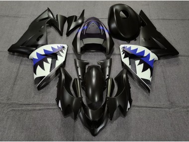 2004-2005 Requin Noir Mat & Bleu Foncé ZX10R Carénage