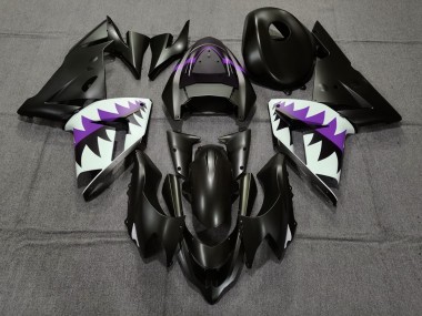 2004-2005 Requin Noir Mat & Violet ZX10R Carénage