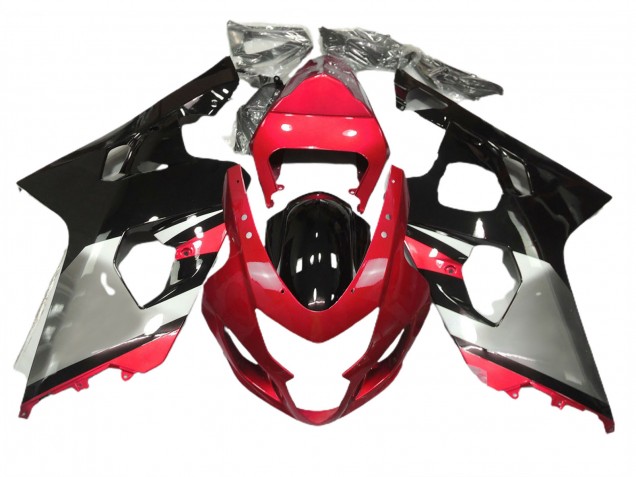 2004-2005 Rouge Argent & Noir GSXR 600-750 Carénage 2004-2005 Rouge Argent & Noir GSXR 600-750 Carénage
