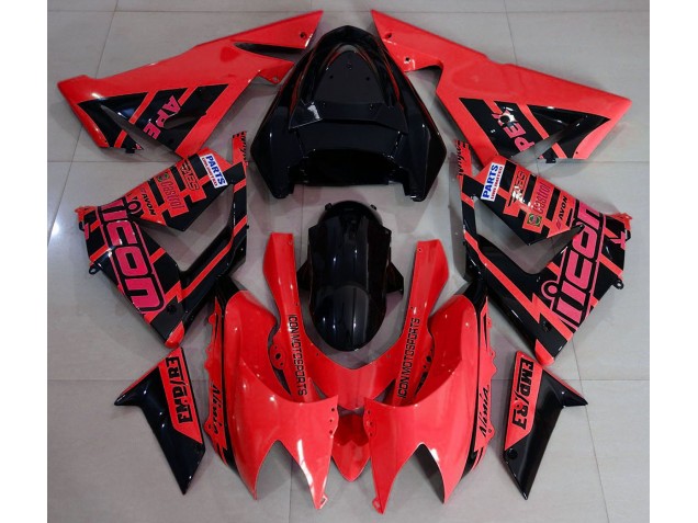 2004-2005 Rouge & Noir & Logos ZX10R Carénage 2004-2005 Rouge & Noir & Logos ZX10R Carénage
