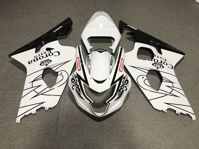 2004-2005 Style Noir & Blanc Brillant Corona GSXR 600-750 Carénage 2004-2005 Style Noir & Blanc Brillant Corona GSXR 600-750 Carénage