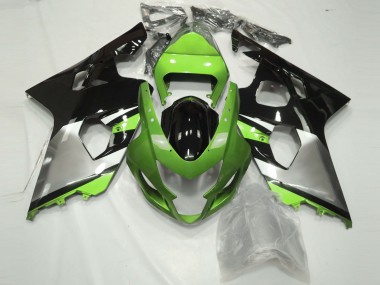 2004-2005 Vert Clair Argent & Noir GSXR 600-750 Carénage