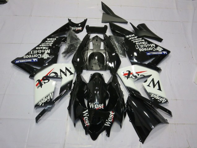 2004-2005 West Blanc Noir ZX10R Carénage 2004-2005 West Blanc Noir ZX10R Carénage