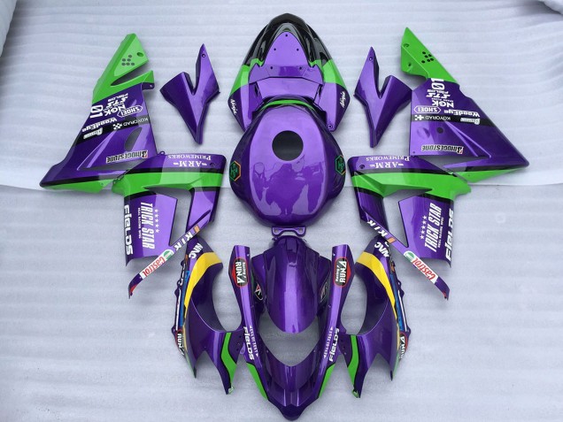 2004-2005 Étoile Violette Verte ZX10R Carénage 2004-2005 Étoile Violette Verte ZX10R Carénage