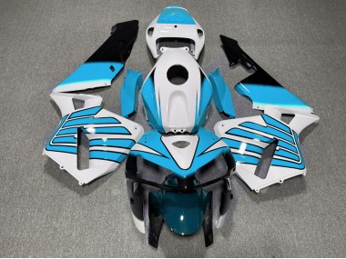 2005-2006 Ailes Bleu Clair & Blanches CBR600RR Carénage