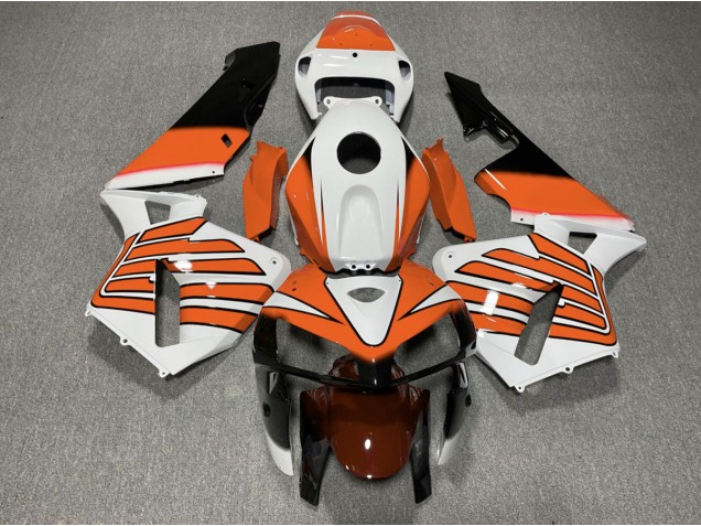 2005-2006 Ailes Orange & Blanches CBR600RR Carénage 2005-2006 Ailes Orange & Blanches CBR600RR Carénage