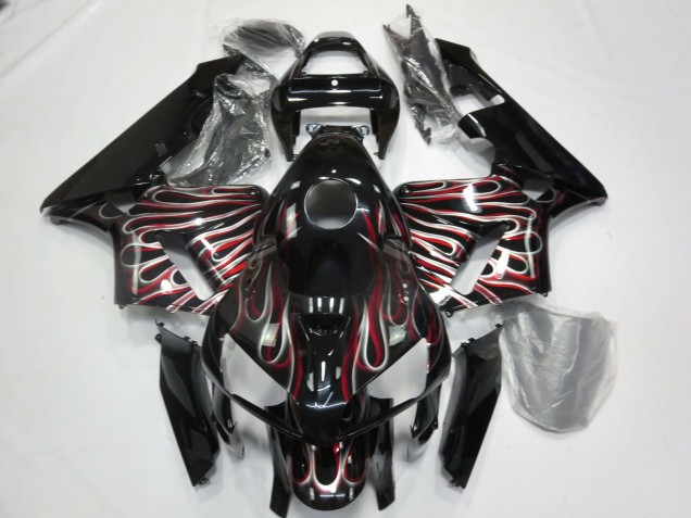 2005-2006 Argento E Rosso Fiamma CBR600RR Carénage 2005-2006 Argento E Rosso Fiamma CBR600RR Carénage