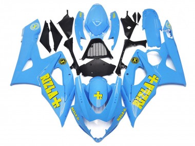 2005-2006 Blanc Bleu Avec Jaune Rizla GSXR 1000 Carénage
