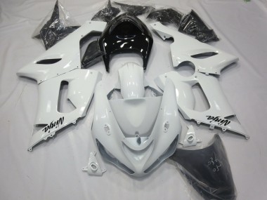 2005-2006 Blanc Brillant Avec Queue Noire ZX6R Carénage
