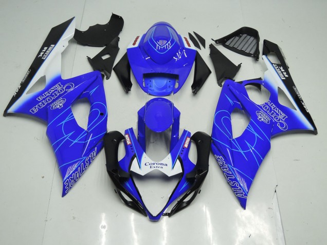 2005-2006 Bleu & Blanc Corona GSXR 1000 Carénage 2005-2006 Bleu & Blanc Corona GSXR 1000 Carénage