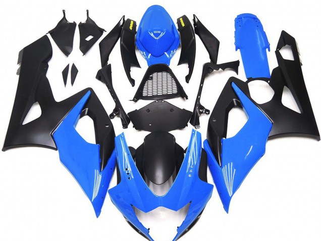 2005-2006 Bleu Brillant Avec Logos Jaunes GSXR 1000 Carénage 2005-2006 Bleu Brillant Avec Logos Jaunes GSXR 1000 Carénage