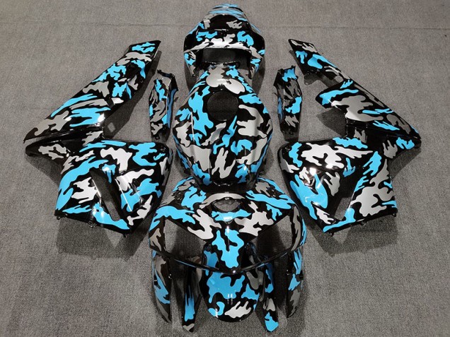2005-2006 Camouflage & Bleu Clair CBR600RR Carénage 2005-2006 Camouflage & Bleu Clair CBR600RR Carénage