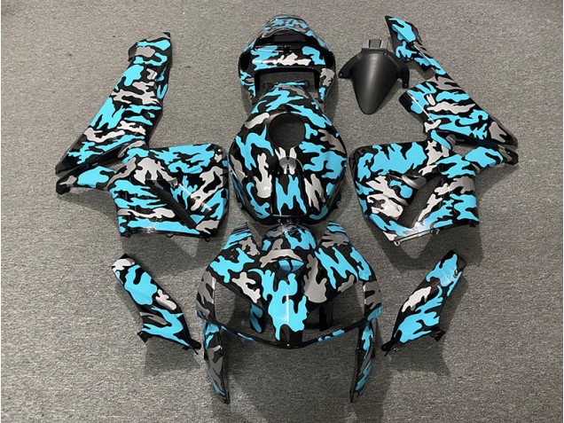 2005-2006 Camouflage & Cyan Clair CBR600RR Carénage 2005-2006 Camouflage & Cyan Clair CBR600RR Carénage