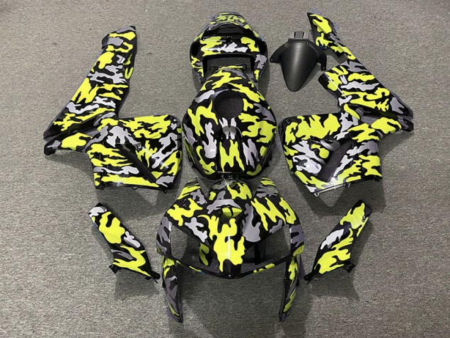 2005-2006 Camouflage & Jaune Fluo CBR600RR Carénage 2005-2006 Camouflage & Jaune Fluo CBR600RR Carénage