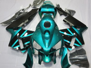 2005-2006 Design Bleu Sarcelle & Noir Brillant CBR600RR Carénage