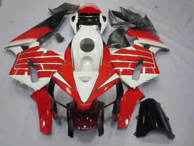 2005-2006 Grandes Rayures Rouges & Blanches CBR600RR Carénage