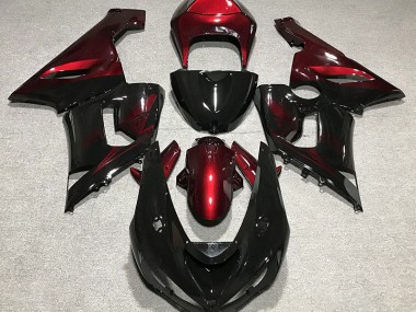2005-2006 Noir Brillant & Rouge Profond ZX6R Carénage