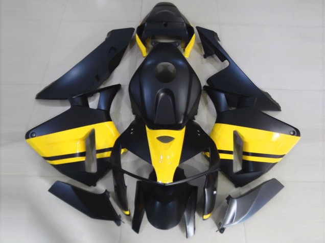 2005-2006 Noir Mat & Jaune Brillant CBR600RR Carénage 2005-2006 Noir Mat & Jaune Brillant CBR600RR Carénage