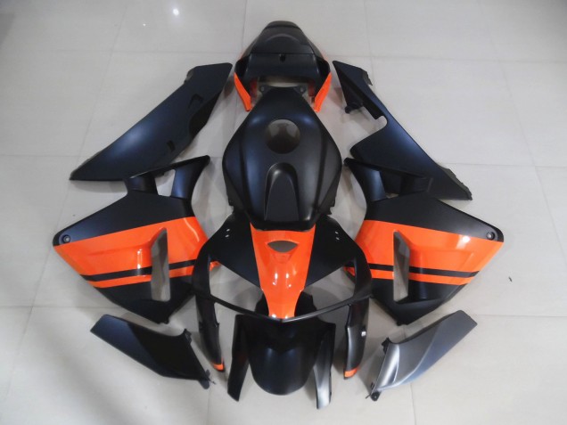 2005-2006 Noir Mat & Orange Brillant CBR600RR Carénage 2005-2006 Noir Mat & Orange Brillant CBR600RR Carénage