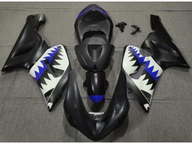 2005-2006 Requin Noir Mat & Bleu ZX6R Carénage