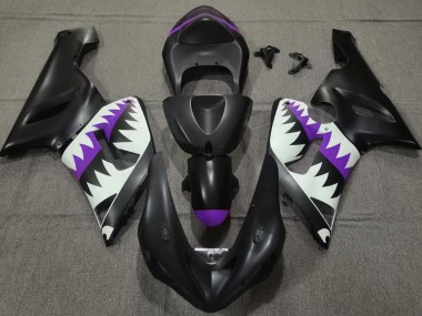 2005-2006 Requin Noir Mat & Violet ZX6R Carénage