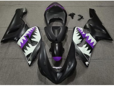 2005-2006 Requin Noir Mat & Violet ZX6R Carénage