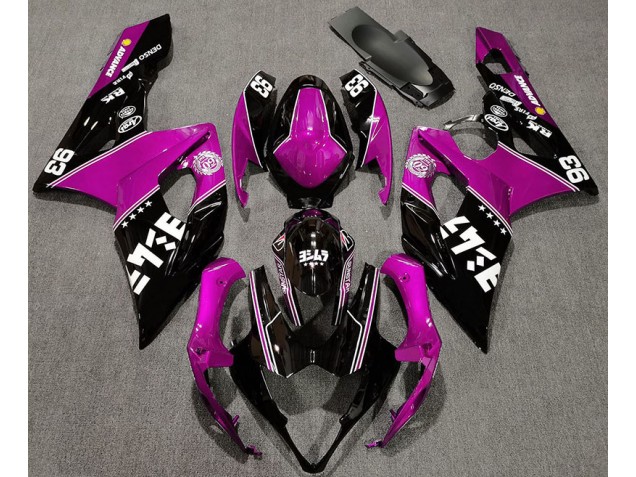 2005-2006 Rose Brillant & Noir Personnalisé GSXR 1000 Carénage 2005-2006 Rose Brillant & Noir Personnalisé GSXR 1000 Carénage