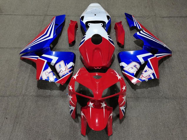2005-2006 Rouge Blanc & Bleu 69 CBR600RR Carénage