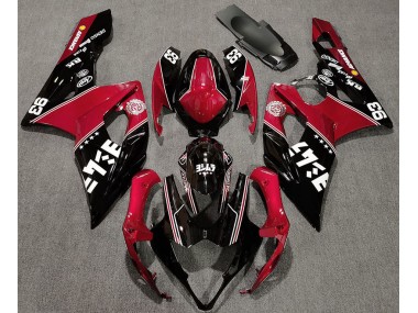 2005-2006 Rouge Brillant & Noir Personnalisé GSXR 1000 Carénage