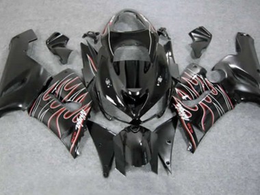 2005-2006 Rouge Noir Flamme ZX6R Carénage