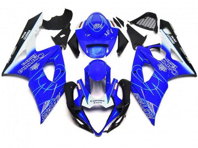 2005-2006 Style Bleu & Blanc Corona GSXR 1000 Carénage 2005-2006 Style Bleu & Blanc Corona GSXR 1000 Carénage