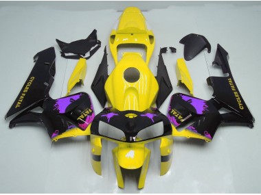 2005-2006 Éclaboussures Jaune Brillant & Violet CBR600RR Carénage