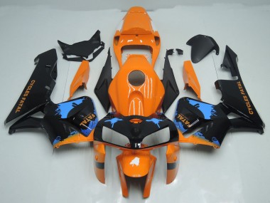 2005-2006 Éclaboussures Orange & Noires CBR600RR Carénage