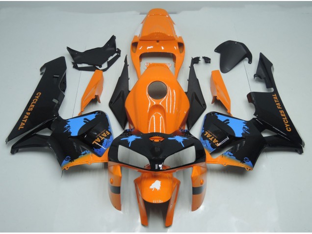 2005-2006 Éclaboussures Orange & Noires CBR600RR Carénage 2005-2006 Éclaboussures Orange & Noires CBR600RR Carénage