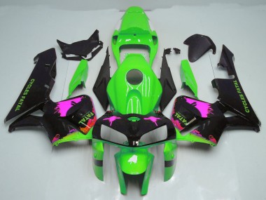 2005-2006 Éclaboussures Roses Sur Vert CBR600RR Carénage