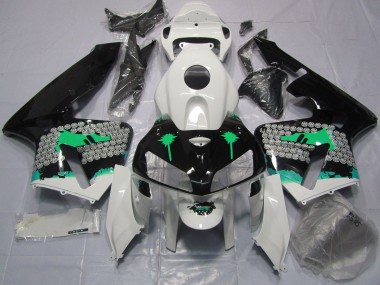 2005-2006 Éclaboussures Turquoise Sur Noir Brillant CBR600RR Carénage