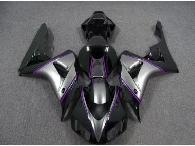 2006-2007 Argent Avec Rayures Violettes Foncées CBR1000RR Carénage